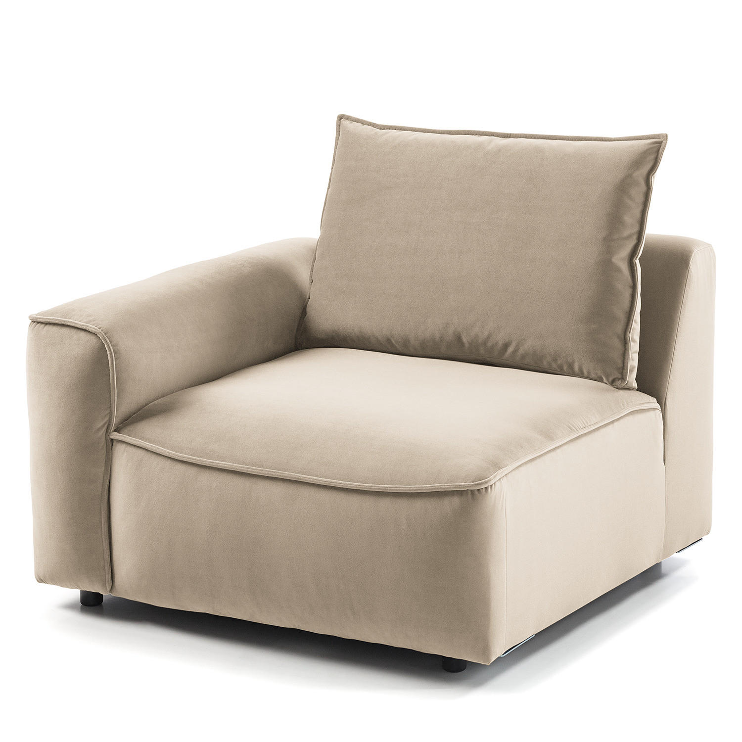 MODULSESSEL - Beige, Holz/Textil (104/82/99cm) - home24