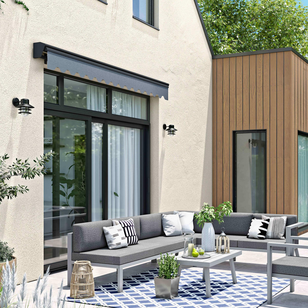 MARKISE, Grau - Grau, Metall (250/1/300cm) - Oviala