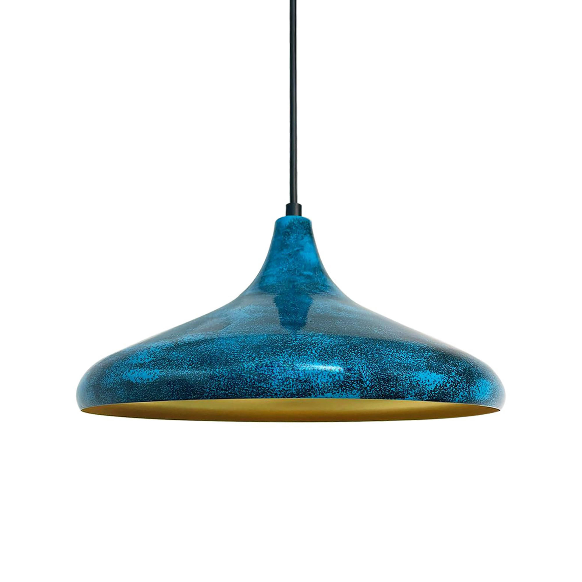 HÄNGELAMPE Esstisch Champion Texturiert 35/20 cm - Goldfarben/Dunkelblau, Metall (35/20cm)
