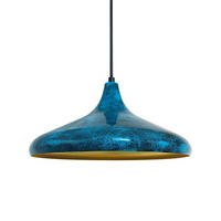 HÄNGELAMPE Esstisch Champion Texturiert 35/20 cm - Goldfarben/Dunkelblau, Metall (35/20cm)