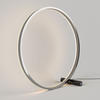 LED-TISCHLAMPE Ring Direkt/Indirekt Schwarz/Aluminium Ø 60cm - Schwarz/Alufarben, Metall (3.3/60/60cm) - s.luce