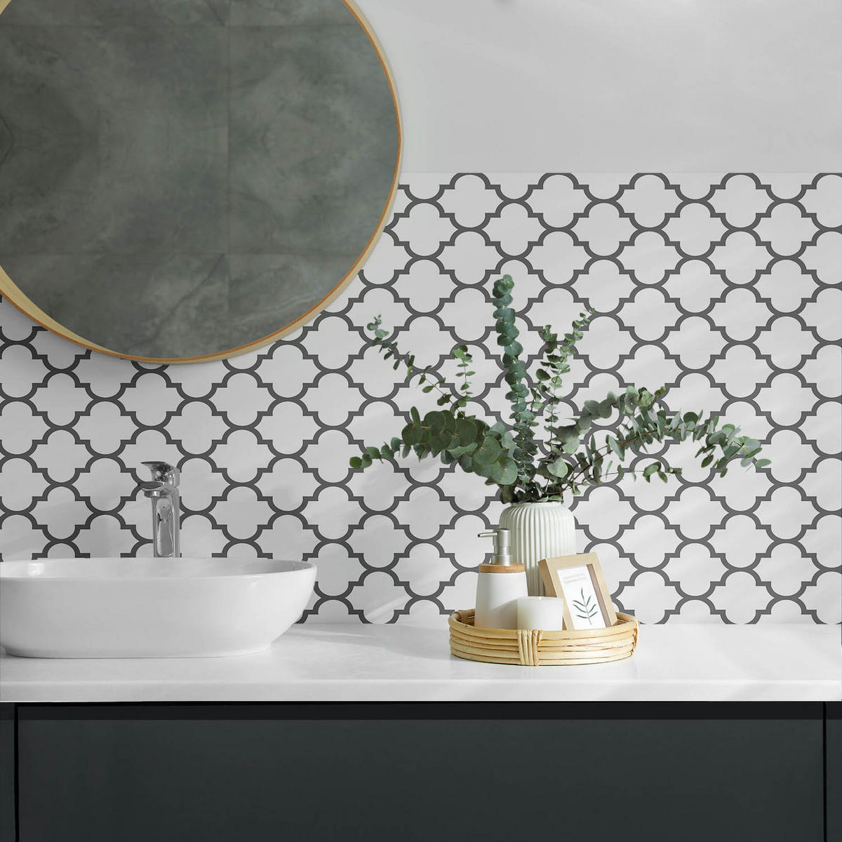 WANDPANEEL 120x60 cm selbstklebend Jornisse - Schwarz, Kunststoff (60/1.6/120cm) - Wallfluent