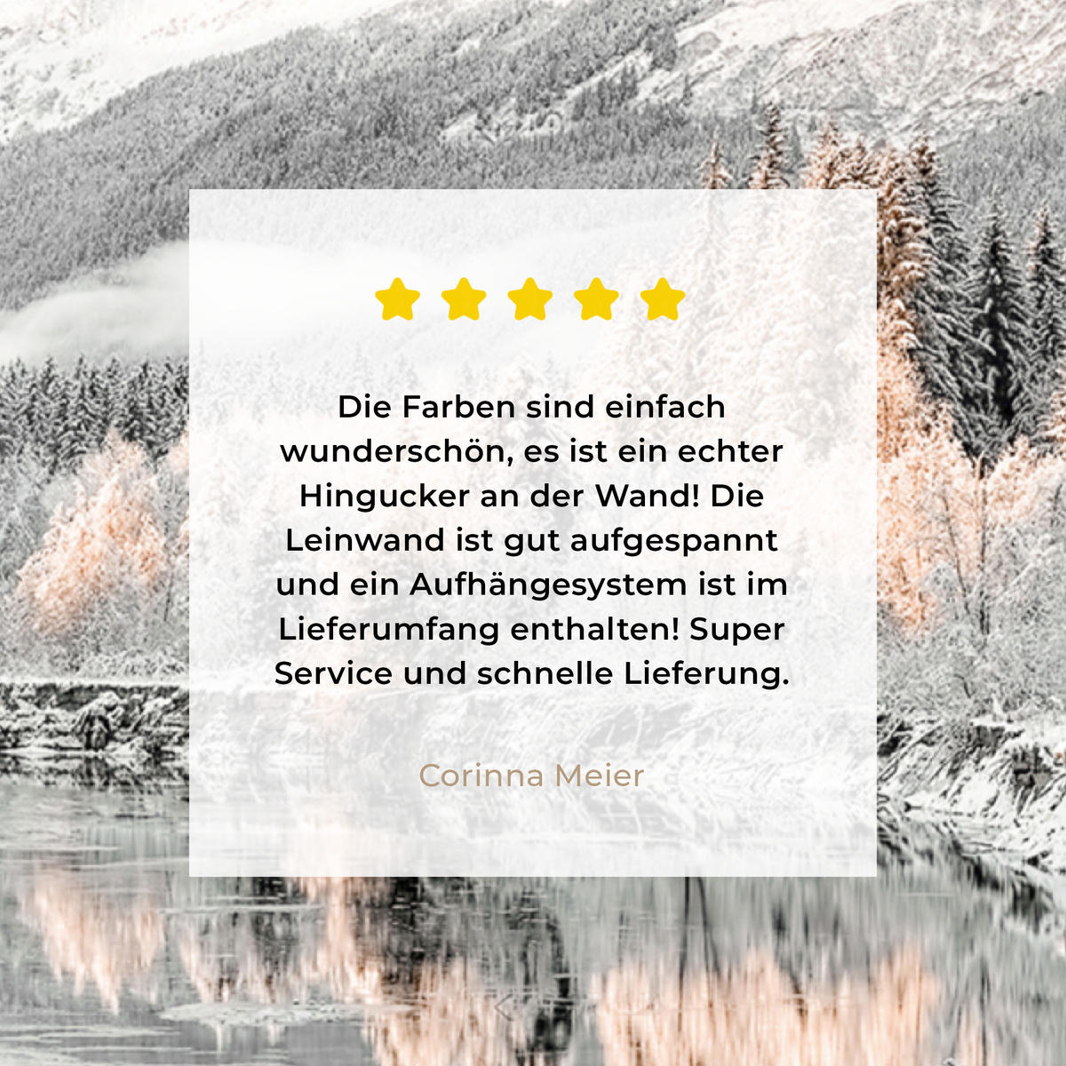 LEINWANDBILD Natur - Winter - Bäume - Berge - Schnee 60x80 cm - Weiß Hochglanz, Textil (60/80cm) - MuchoWow
