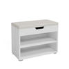 SCHUHBANK Rolfe Weiß 60 x 45 cm - Weiß, Holzwerkstoff (60/45/30cm) - Vicco