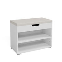 SCHUHBANK Rolfe Weiß 60 x 45 cm - Weiß, Holzwerkstoff (60/45/30cm) - Vicco