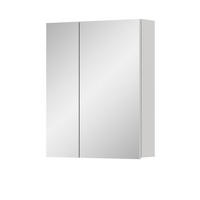 SPIEGELSCHRANK weiß 60 cm, Badezimmer Schrank 2-türig - Weiß, Glas/Holzwerkstoff (60/77/18cm) - Inn.Furn