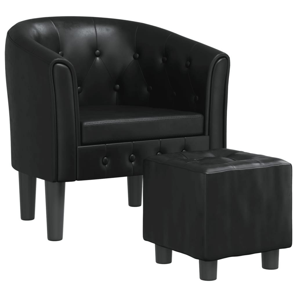 vidaXL Clubsessel Schwarz 56x68x70 cm