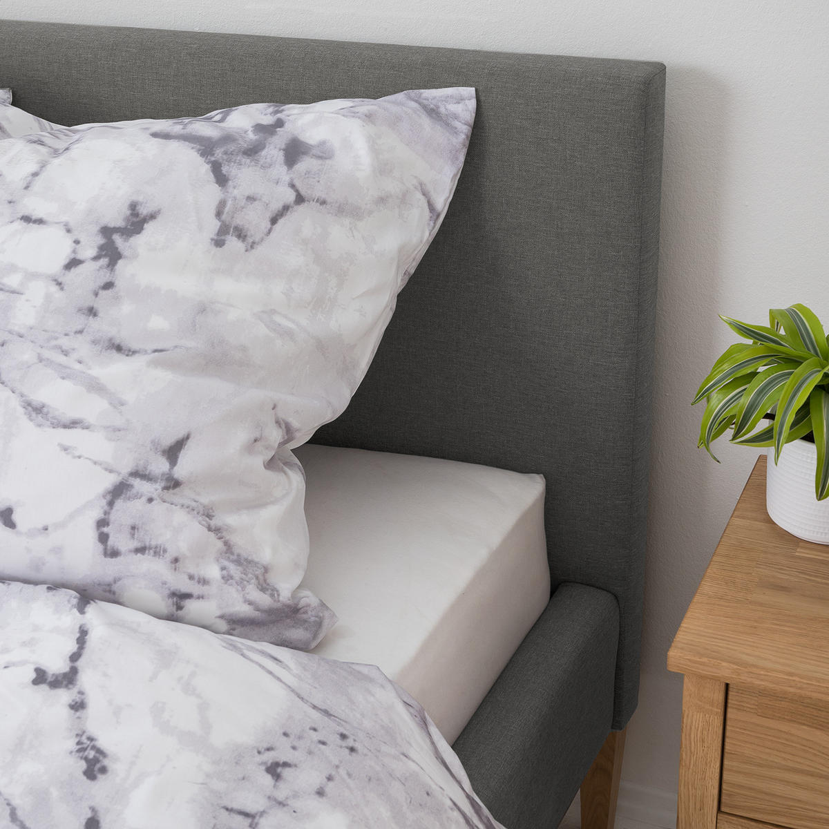 BOXSPRINGBETT - Webstoff - Grau, Textil (140/200cm) - home24