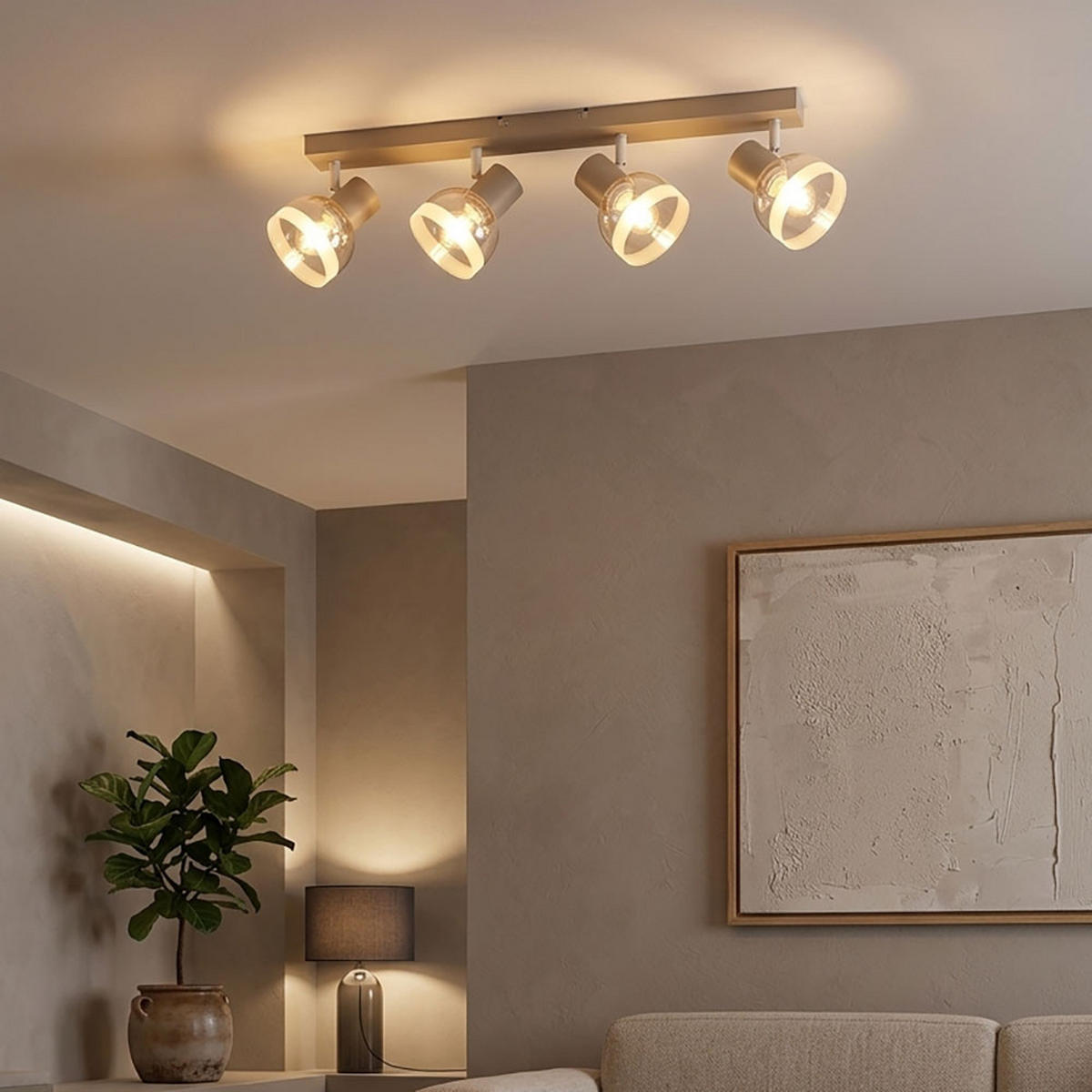 DECKEN SPOTS KAIRO - Bernsteinfarben, Glas (56/10/14cm) - Globo Lighting