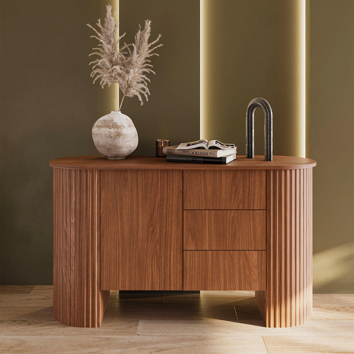 SIDEBOARD Canopée Holz - Braun, Holzwerkstoff (139/80/45cm) - Petits-meubles