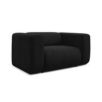 SESSEL Chenille Stoff Schwarz - Schwarz, Kunststoff/Textil (137/70/89cm) - Makamii