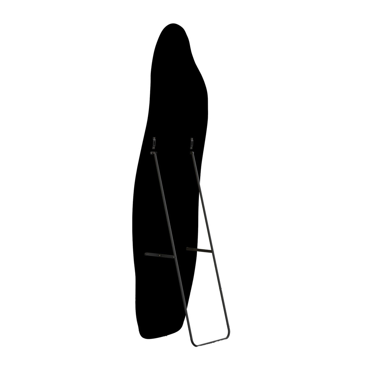 GANZKÖRPERSPIEGEL Wellen-Design mit U-Standfuß & Scharnier 160/50 cm Weiß - Weiß, Glas/Holzwerkstoff (50/160/3cm) - Creahappy