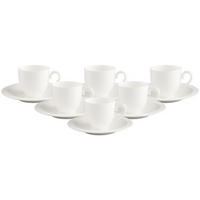 ESPRESSOTASSEN MIT UNTERTASSEN White Pearl weiß 70 ml 6er Set - Weiß, Keramik (13/7.5/13cm) - Villeroy & Boch