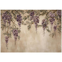 FOTOTAPETE Blumen Hängend Beige 350x250 cm - Multicolor, Papier (350/250cm) - Wallarena