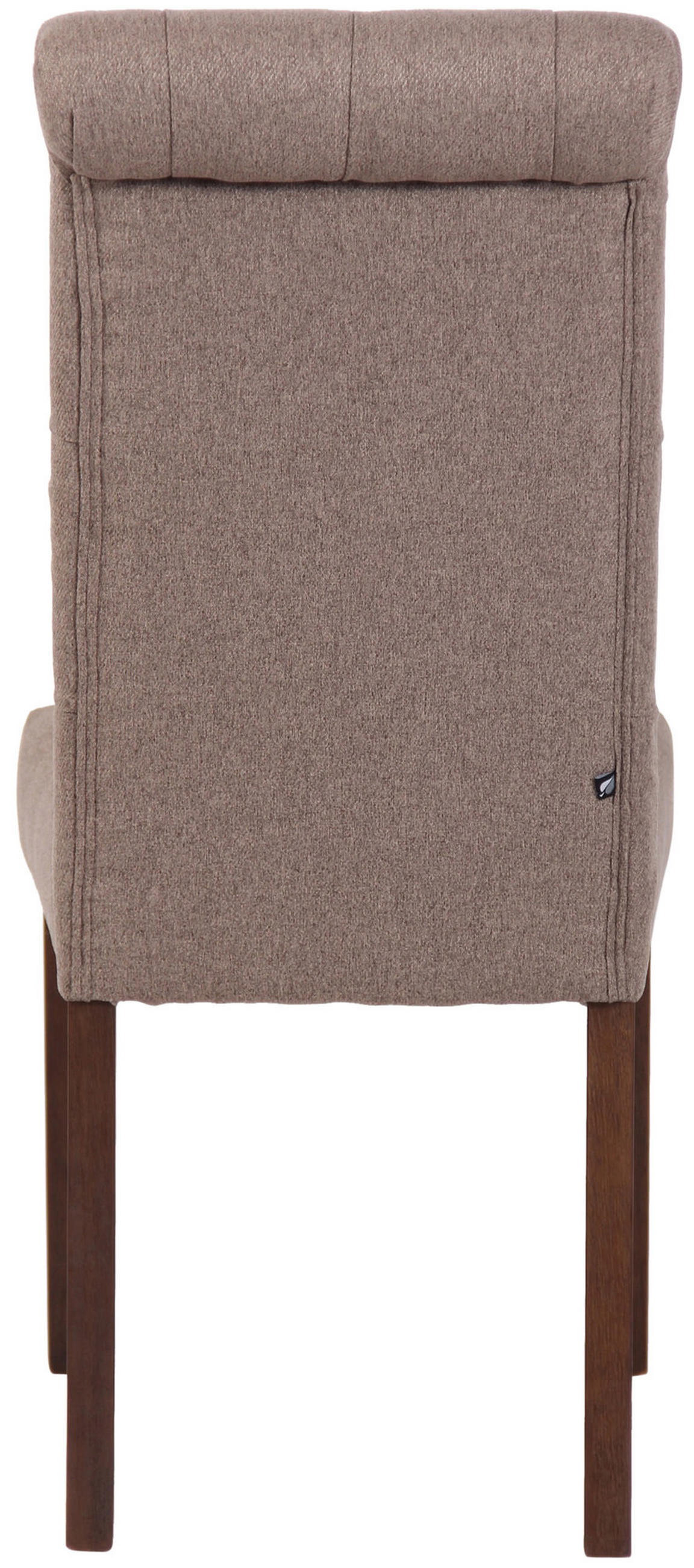 ESSZIMMERSTUHL Lisbon Stoff, Gestell Kautschukholz Braun Taupe - Braun/Grau, Holz/Textil (45/98/63cm) - TPFLiving