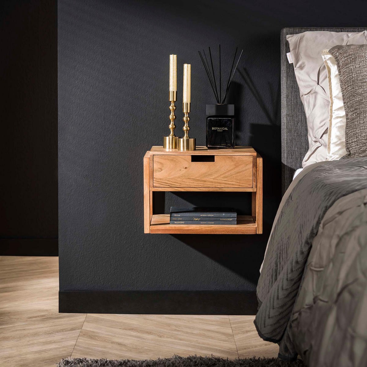 NACHTTISCH Zweve Braun 25/39/27 cm - Braun, Holz (39/27/25cm) - Hoyz Collection