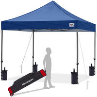 PAVILLON Pop-Up 2,5 x 2,5 m Marineblau Wasserdicht - Dunkelblau, Textil (243.8/243.8/457.2cm)