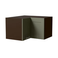 ECKHÄNGESCHRANK Oslo W12/60/36 Lava / Reed Green Matt 60 / 60 / 36cm - Dunkelgrau/Grün, Holz/Holzwerkstoff (60/36/60cm) - Feldmann-Wohnen