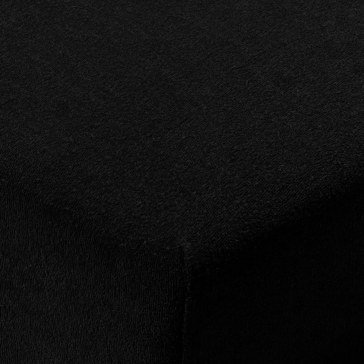 FROTÉ napínacie prestieradlo s certifikátom Oeko-TEX, 100x200x30cm, Schwarz - čierna, textil (100/200cm) - Blumtal
