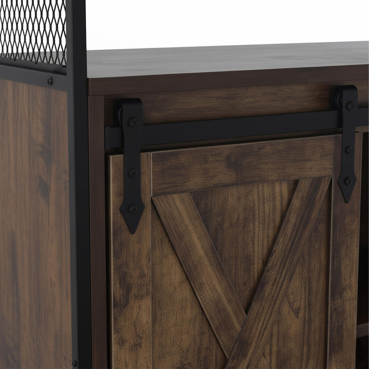 KOMODA - hnedá, kov/kompozitné drevo (100/80/33cm) - Relaxdays