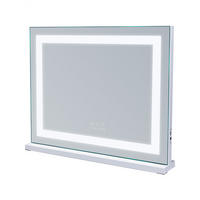 SCHMINKSPIEGEL mit LED Lichtleiste weiß 58/46 cm - Weiß, Metall (58/46/3cm) - VANITII