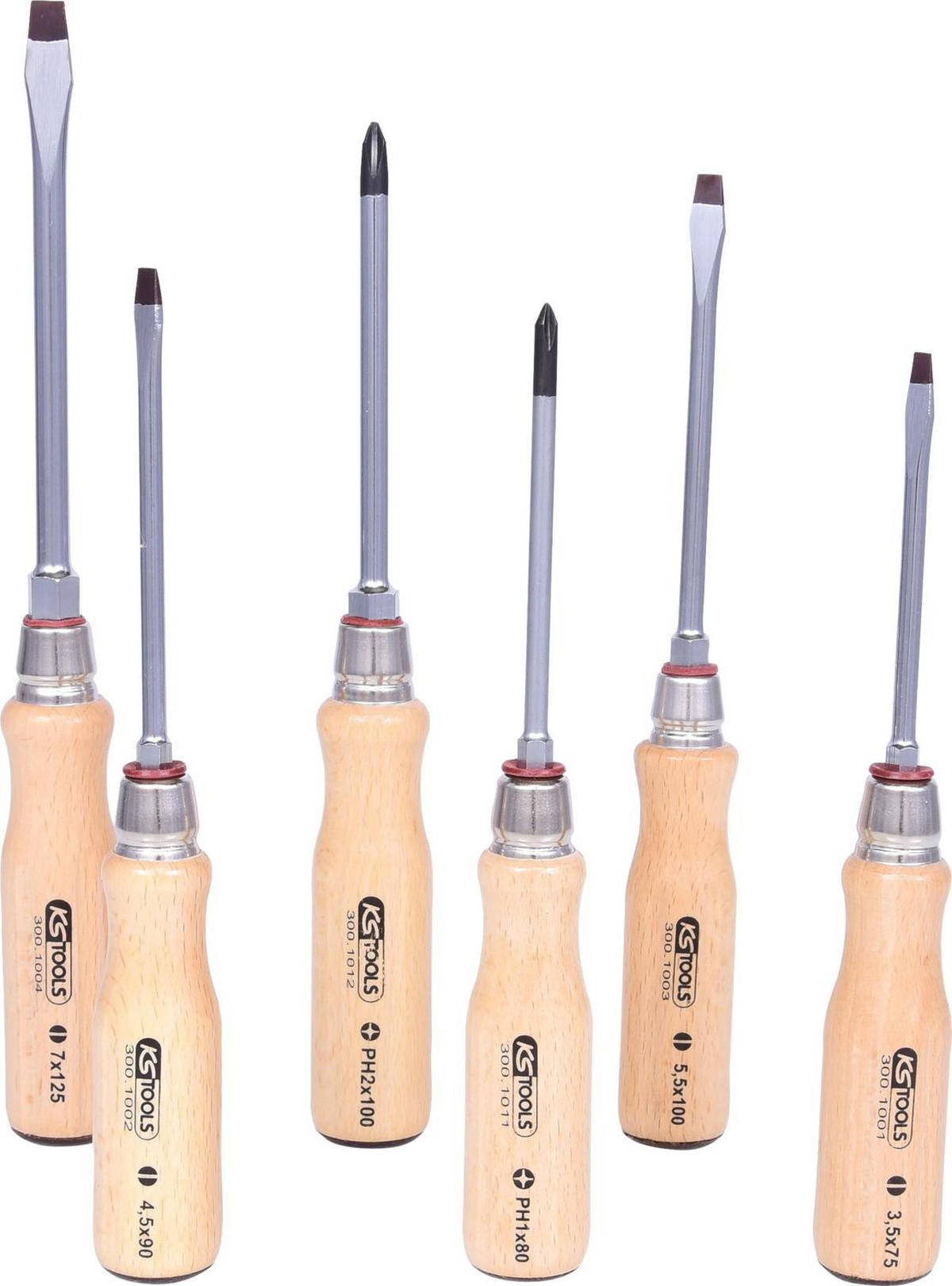 ERGOTORQUE WOOD SCHRAUBENDREHER-SATZ, 6-TLG - Multicolor, Kunststoff/Metall (34/19cm) - KS Tools