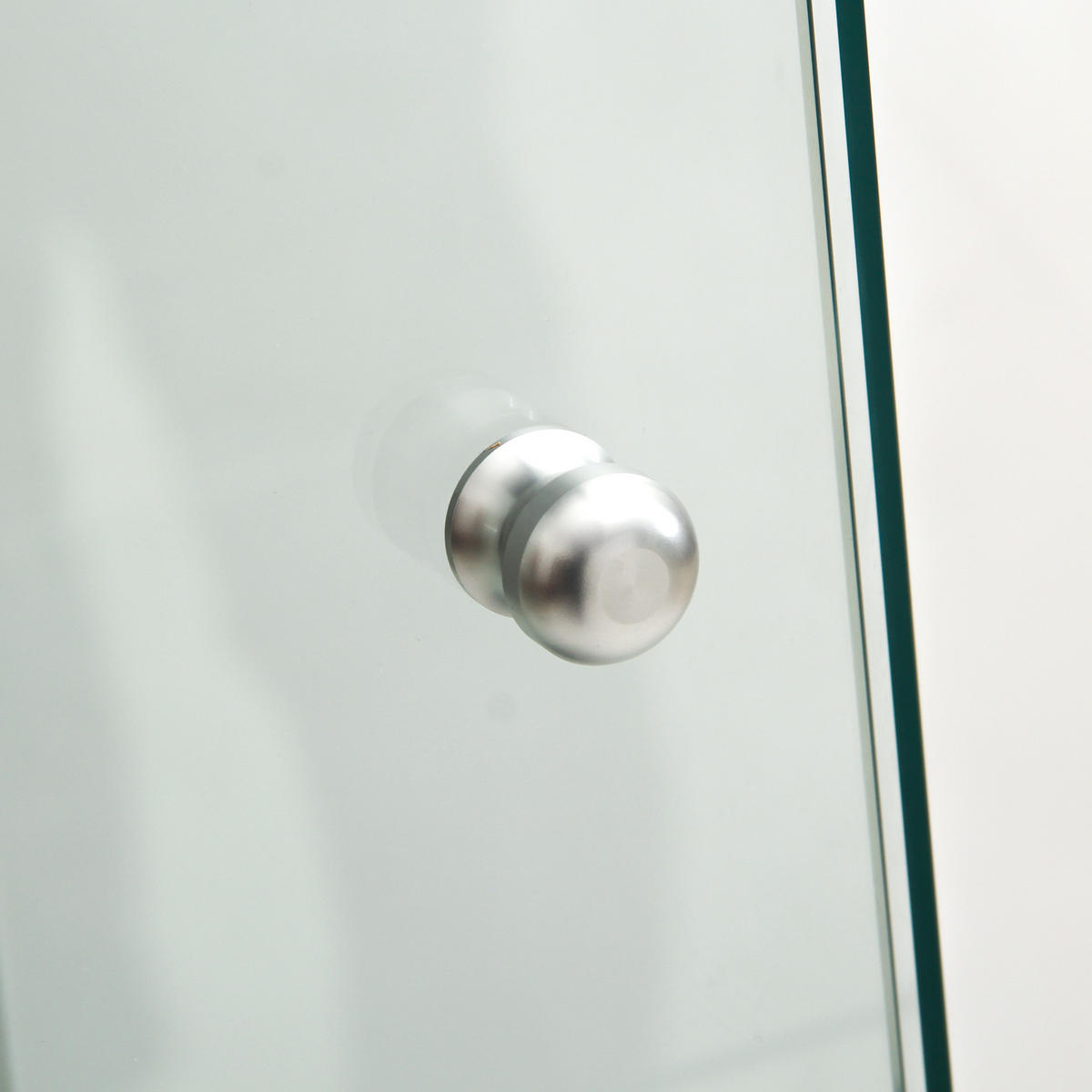 GLASVITRINE Stehend 4-Lagen Mit LED, Schloss & 1 Tür Weiß - Weiß, Holz (36.5/164/42.5cm)