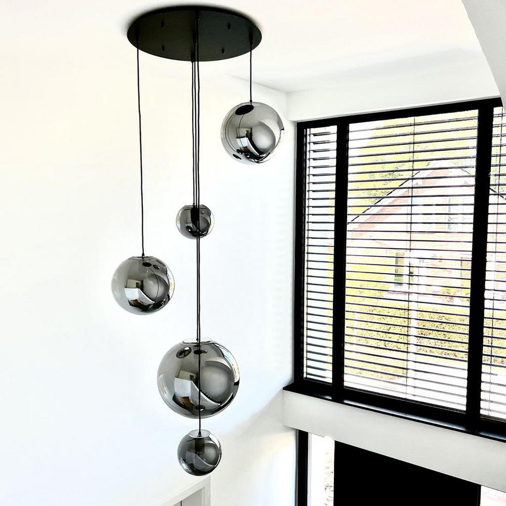 Thumbnail - s.luce Galerieleuchte, Klar, Glas, Rund, 40x40x40 cm, Lampen & Leuchten, Innenbeleuchtung, Hängelampen, Pendelleuchten