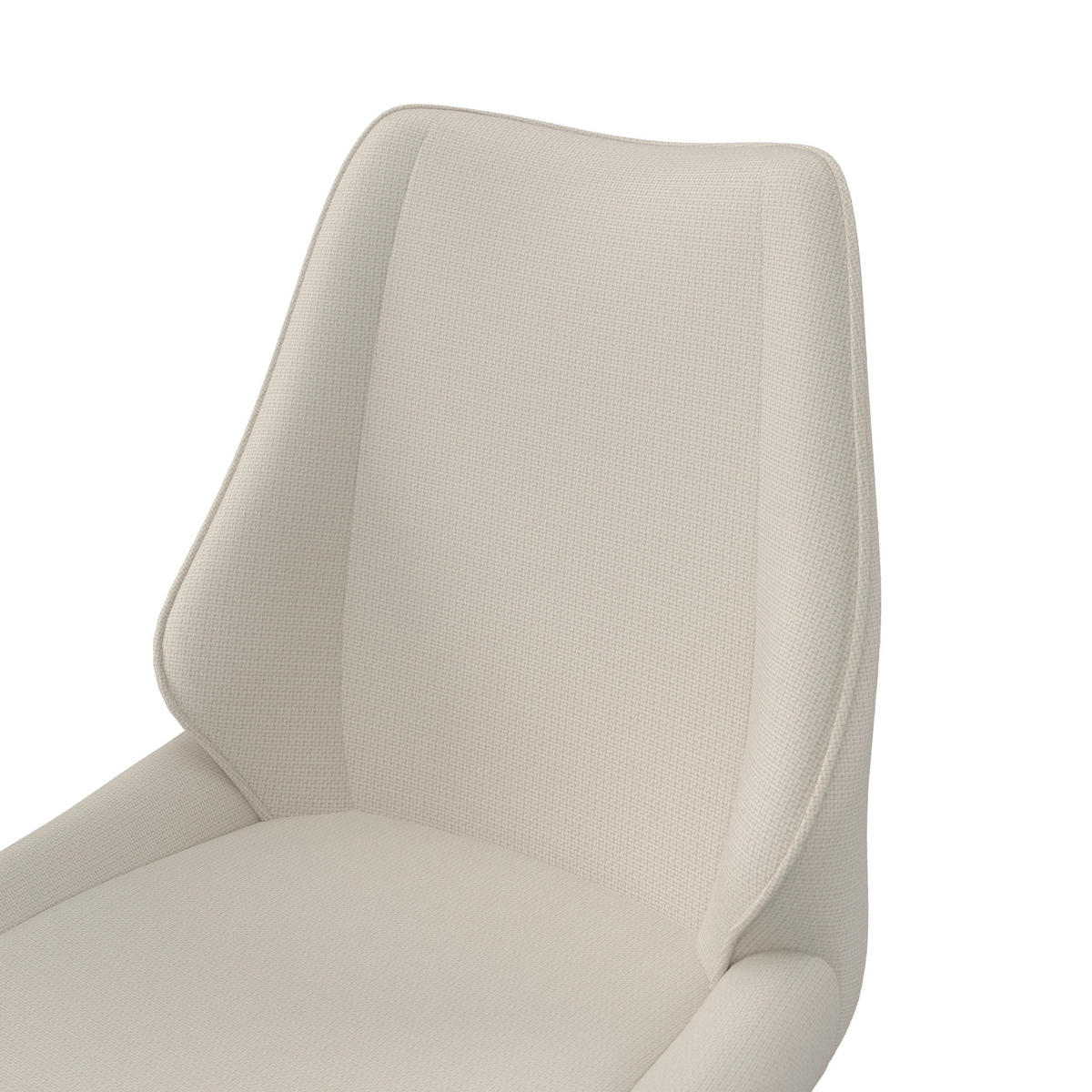 STUHL Milana Hellgrau Webstoff Drehbar Gepolstert - Hellgrau, Holz (54/93/59cm) - Bessagi Home