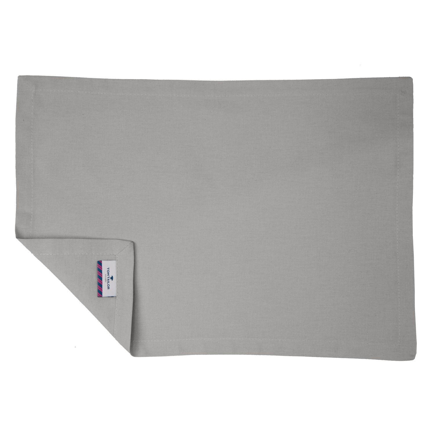 TISCH-SET 6 TEILIG DOVE - Grau, Textil (35/50cm) - Tom Tailor