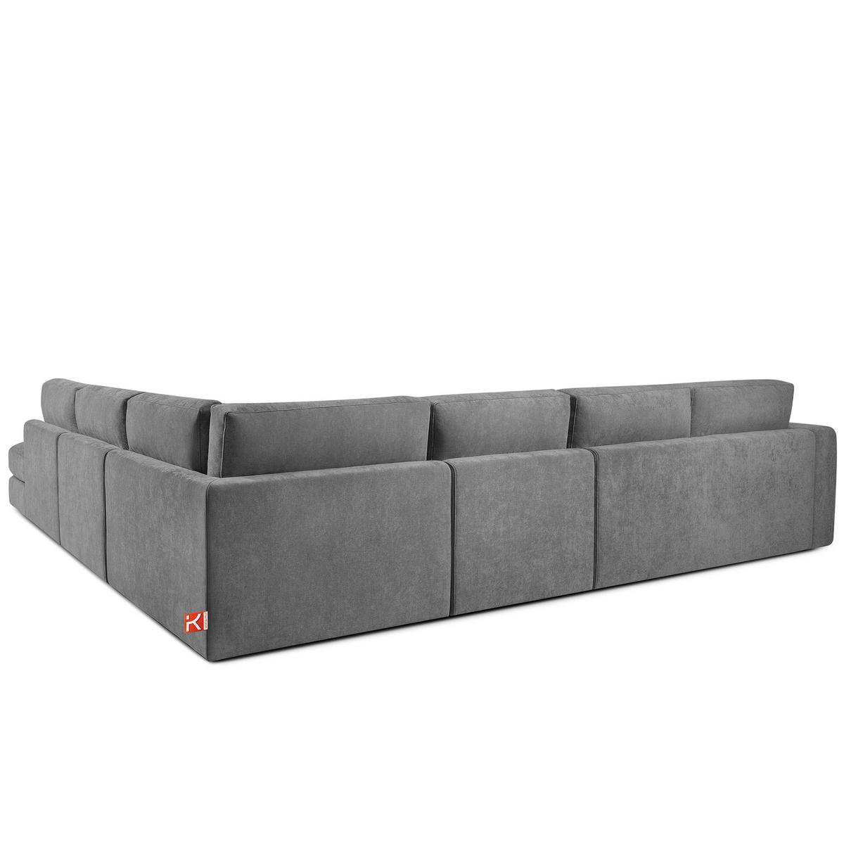 ECKSOFA XL rechts VERUS - Dunkelgrau, Holz/Holzwerkstoff (377/328cm) - KONSIMO®