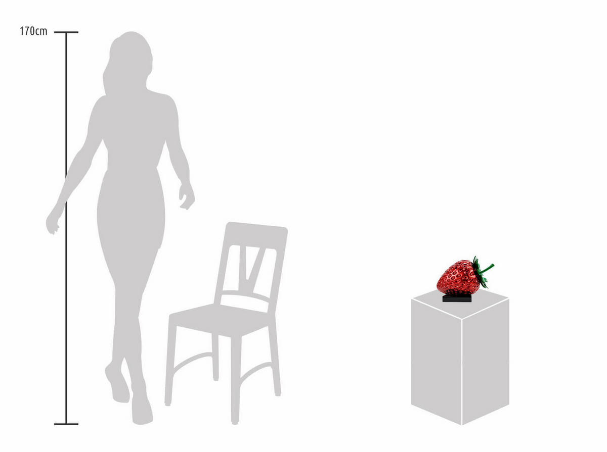 SKULPTUR Grün 26/20 cm - Rot/Grün, Stein (2.3/20/36cm) - KUNSTLOFT