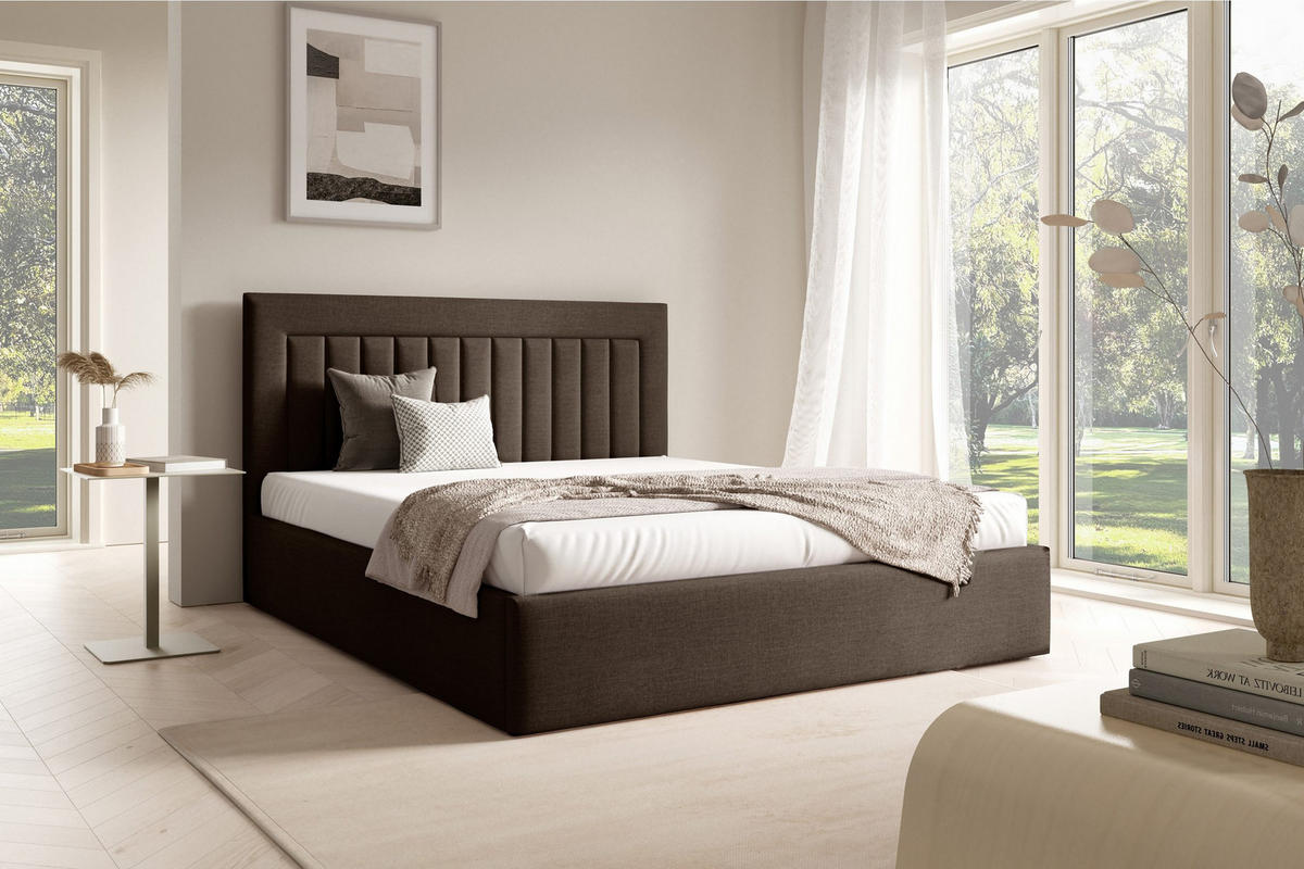 POLSTERBETT BEZA I - Braun - Braun, Textil (160/200cm) - AN-Moebel 4u