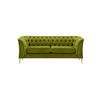 ZWEISITZER-SOFA Chesterfield Modern-Velluto 9 - Olivgrün, Holz/Textil (183/74/80cm)