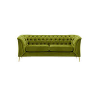 ZWEISITZER-SOFA Chesterfield Modern-Velluto 9 - Olivgrün, Holz/Textil (183/74/80cm)