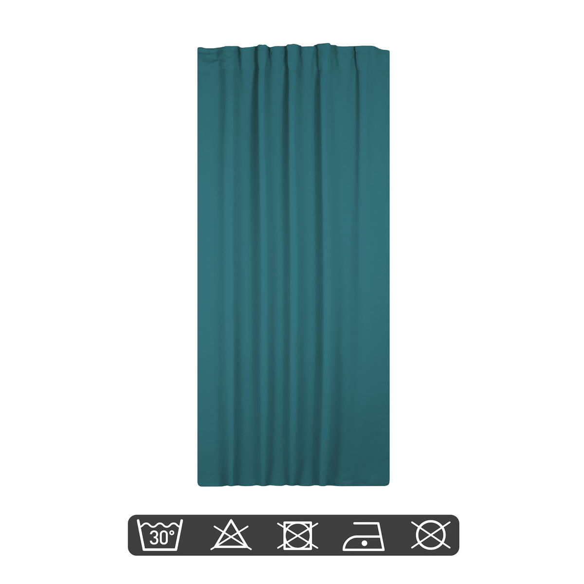 VERDUNKELUNGSVORHANG Kräuselband 300/245 cm Petrol - Petrol, Textil (300/245cm) - TiborTex
