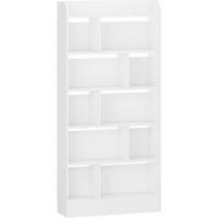 BÜCHERREGAL 6 Fach Standregal Weiß 24 x 80 x 170 cm - Weiß, Holzwerkstoff (80/170/24cm)
