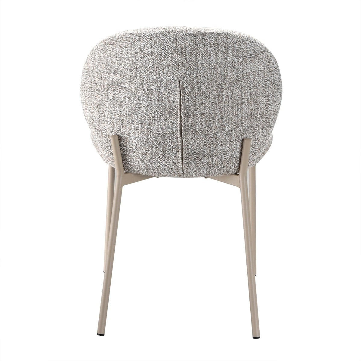 SET med 2 stolar i melerat beige tyg, 60 cm breda - AMBRE - Beige, Textil (48/80/60cm) - Calicosy