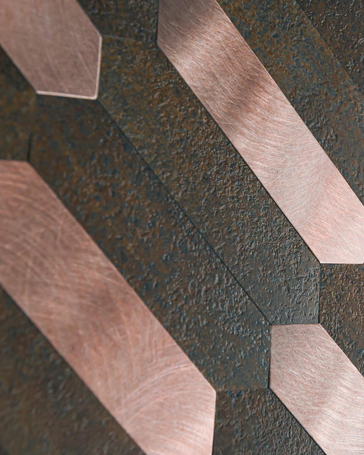 FLIESENAUFKLEBER 1 Stück 30,5 x 30,5 cm Selbstklebende Fliesen - Moro Rame - Roségold/Braun, Kunststoff (30.5/0.4/30.5cm) - Mazovia