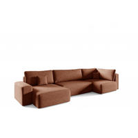 WOHNLANDSCHAFT Arona Xl - Braun, Holzwerkstoff/Textil (148/70/397cm) - Fun Möbel