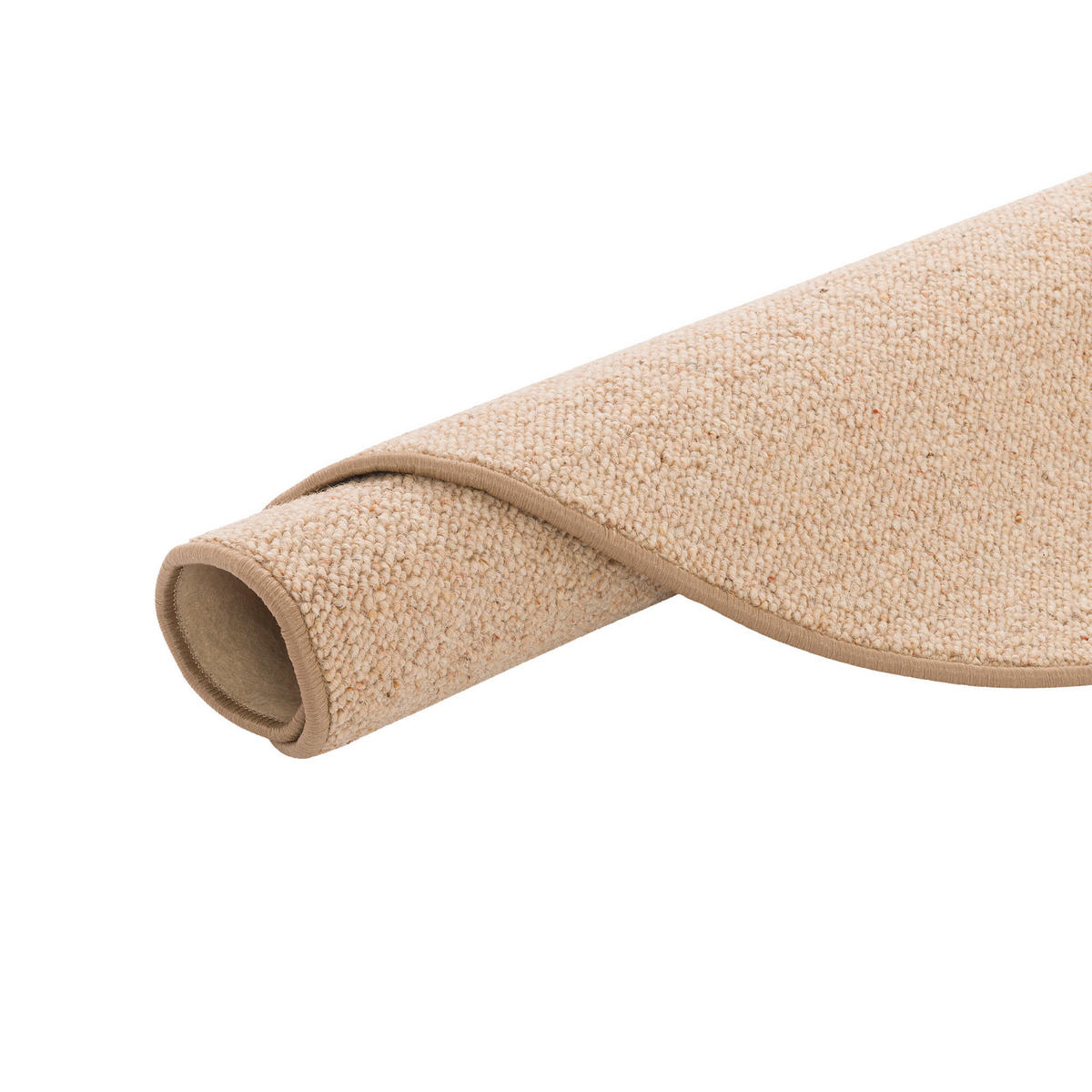 NATUR TEPPICH WOLLE BERBER RUND - Kastanienfarben, Textil (133/133cm) - Snapstyle