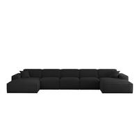 WOHNLANDSCHAFT Celes Premium Xl Sven - Schwarz, Holzwerkstoff/Textil (462/73/165cm) - Fun Möbel