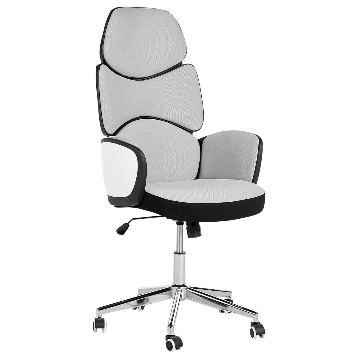 BÜROSTUHL Kunststoff Grau Splendid - Grau, Kunststoff/Textil (74/118/49cm) - Beliani