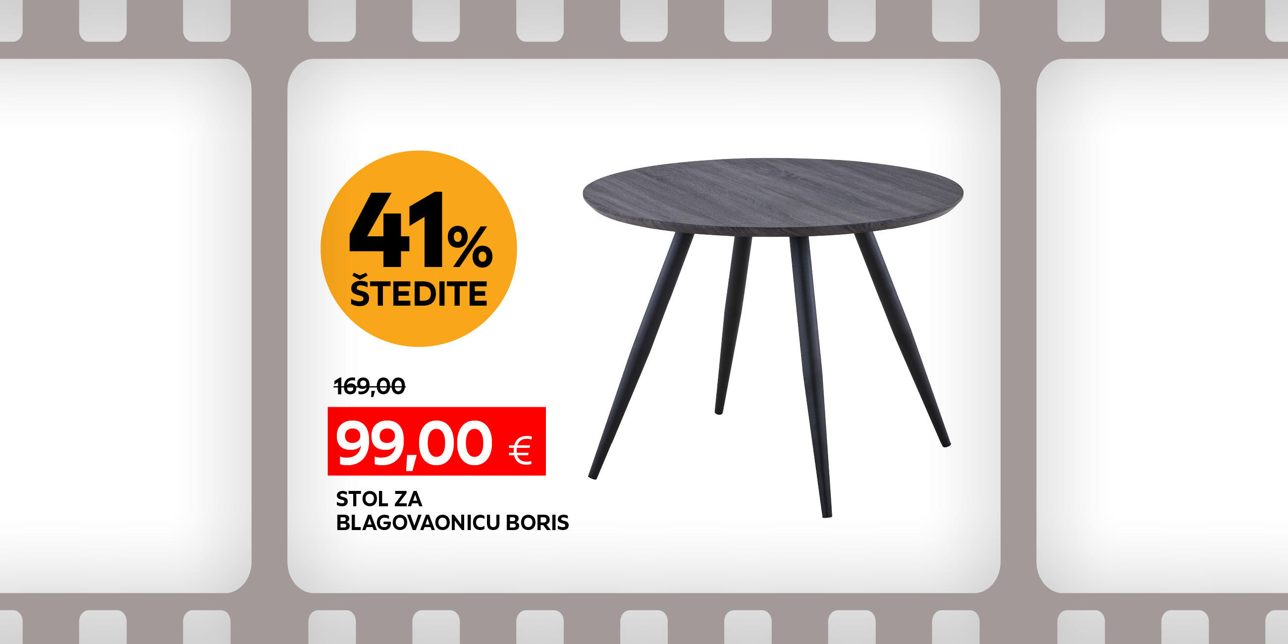 stol za blagovaonicu Boris umjesto 169,00 € nova cijena 99,00 € Štedite 41%