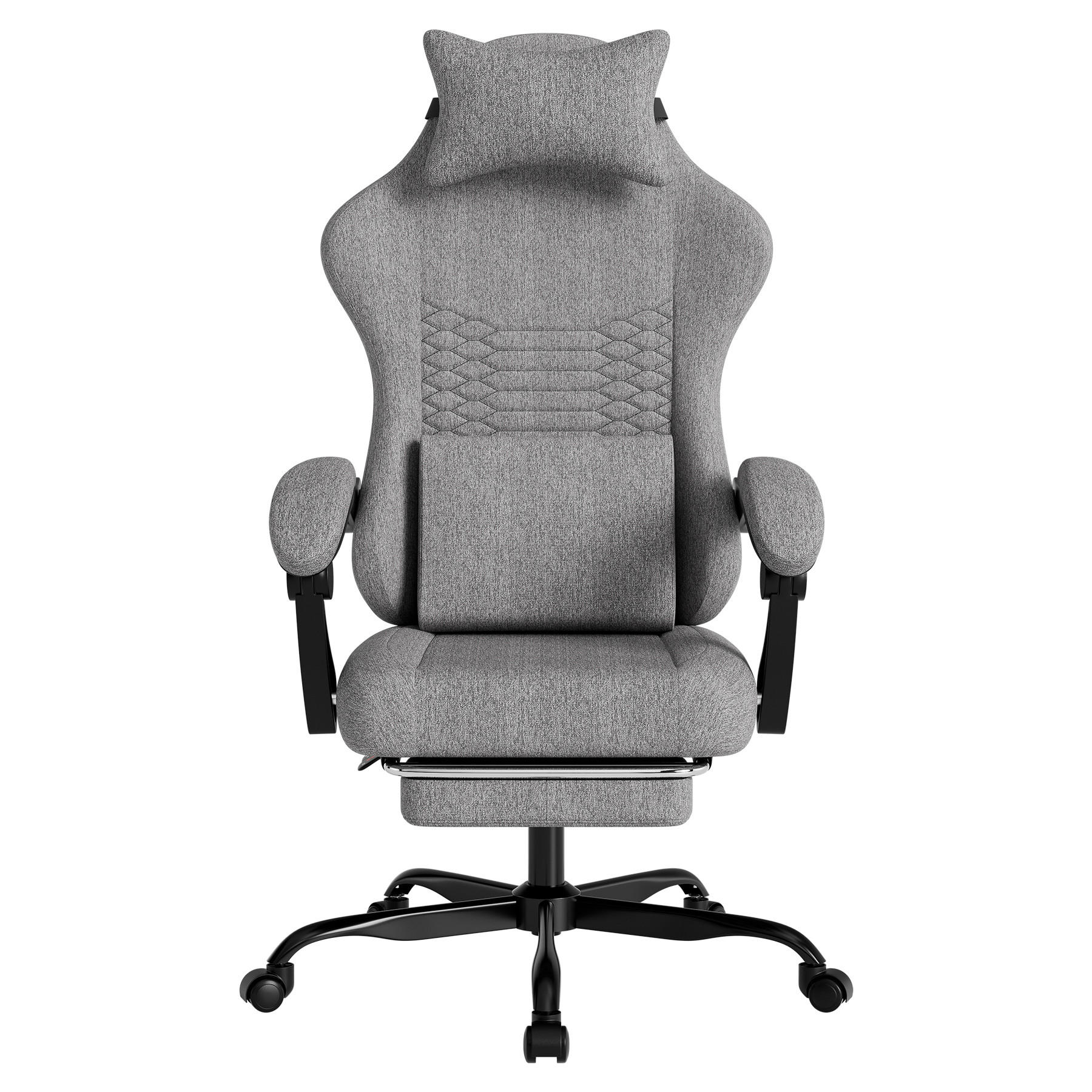 GAMINGSTUHL Hellgrau 58,5/63/120,5 cm - Hellgrau, Metall (58.5/120.5/63cm) - PANGIVO