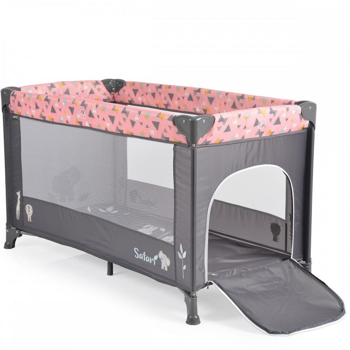 REISEBETT Safari rosa pink Matratze Sichtfenster Seiteneingang Tragetasche - Rosa, Kunststoff (60/120cm) - Moni