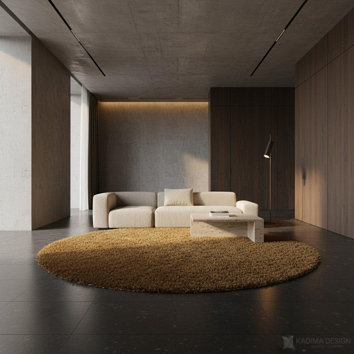 TEPPICH Hochflor Shaggy Uni-Look Polypropylen Wohnzimmer Gold Rund 200x200 - Goldfarben, Textil (200/200cm) - KADIMA DESIGN