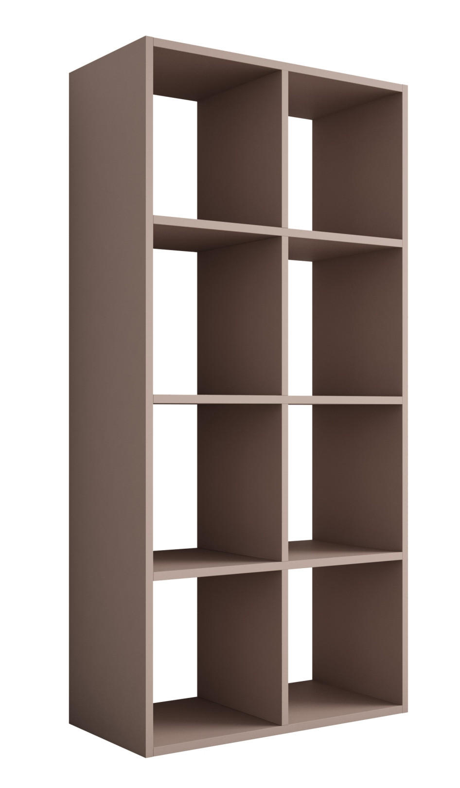 BÜCHERREGAL mit 8 Fächern – Farbe: Karamellbraun – 147 × 74 × 30 cm, vertikale oder horizontal - Braun, Holzwerkstoff (74/147/30cm) - 3XE LIVING