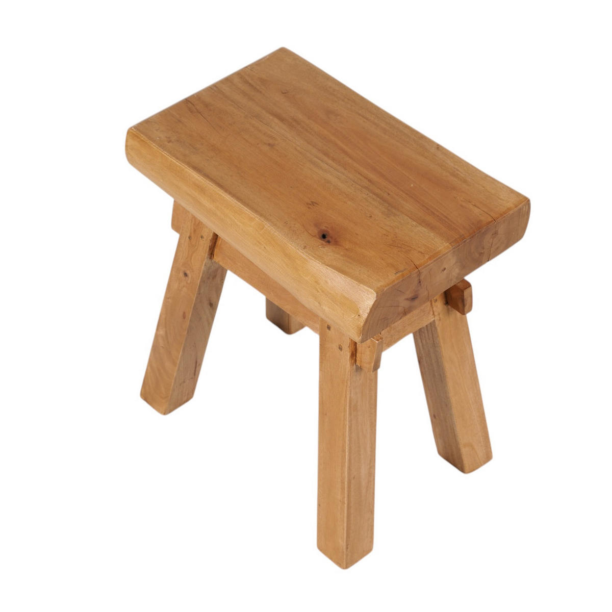 HOCKER VINTAGE 40 Massivholz 08 honigfarben gewachst - Honig, Holz (45/43/27cm) - DESIGN DELIGHTS