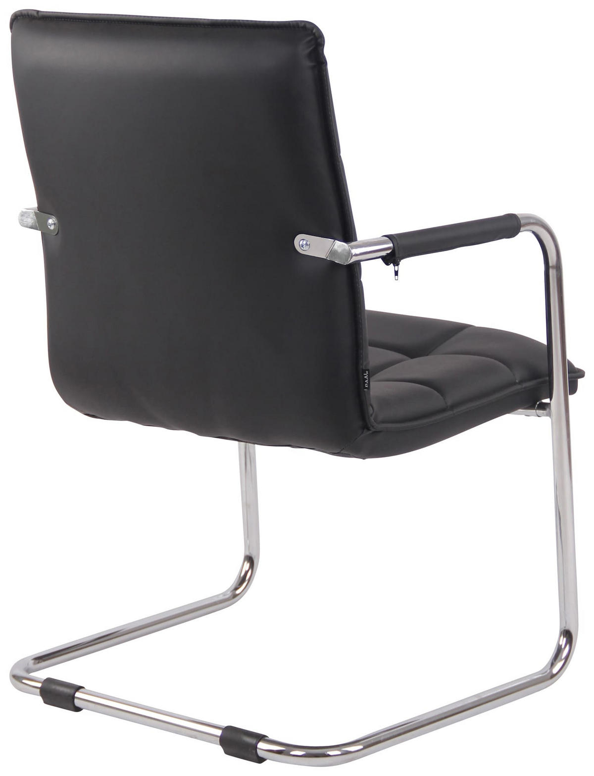 SCHWINGSTUHL 2er Set Lederlook schwarz - Chromfarben/Schwarz, Textil/Metall (57/89/64cm) - CLP